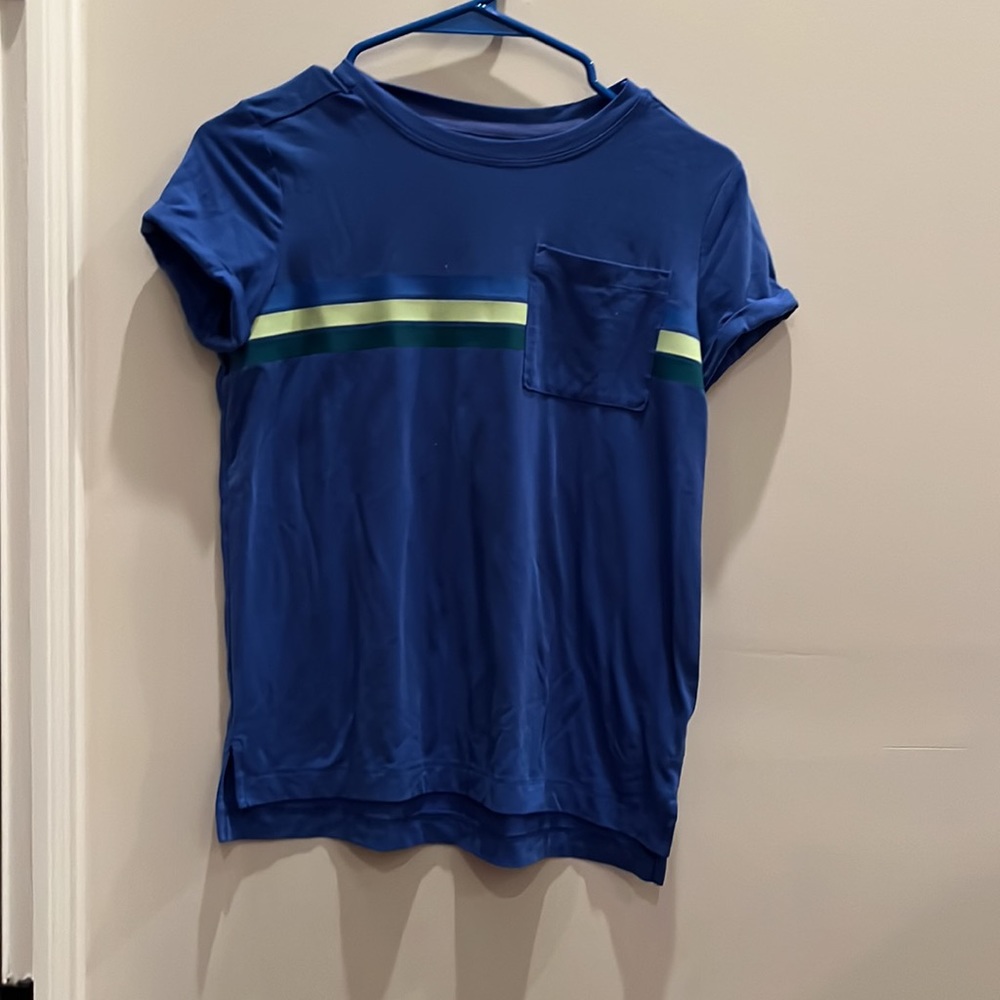 ATHETA BLUE STRIP TOP - Picture 4 of 5